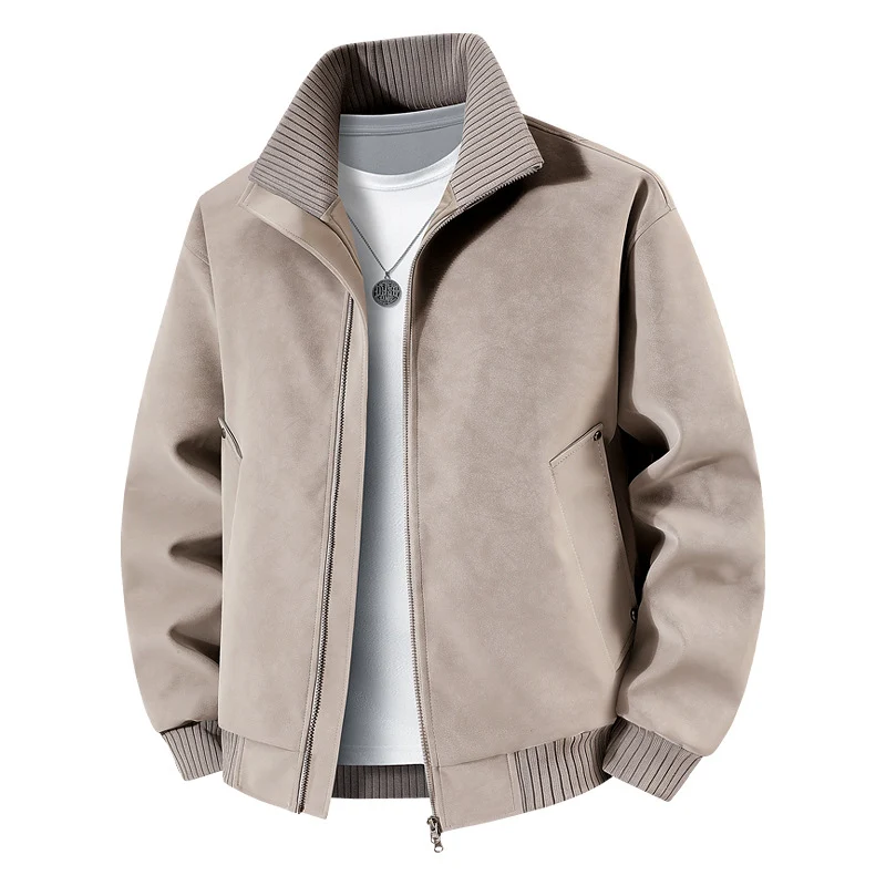 Herren Elegante und stilvolle Kunstlederjacke Nord Taschen
