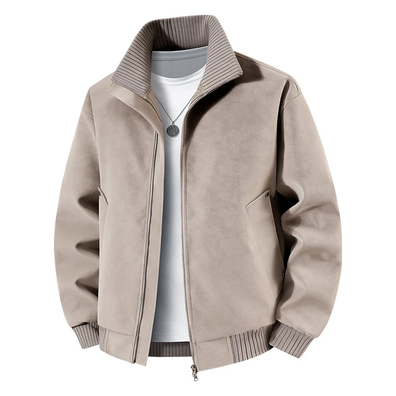 Herren Elegante und stilvolle Kunstlederjacke Nord Taschen