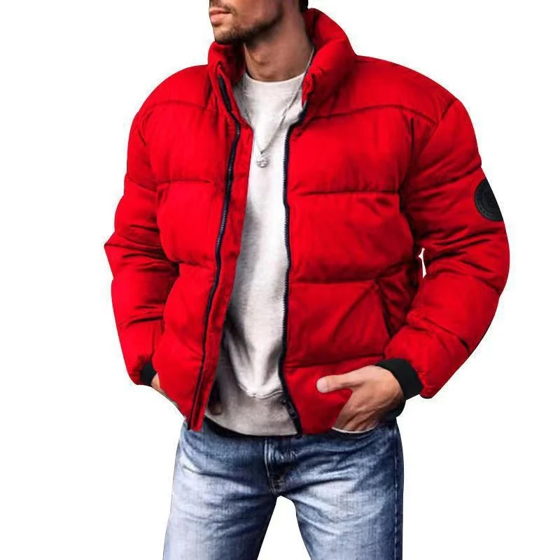 Herren wattierte Steppjacke mit hohem Stehkragen, Thermofüllung und elastischen Bündchen Nord Taschen