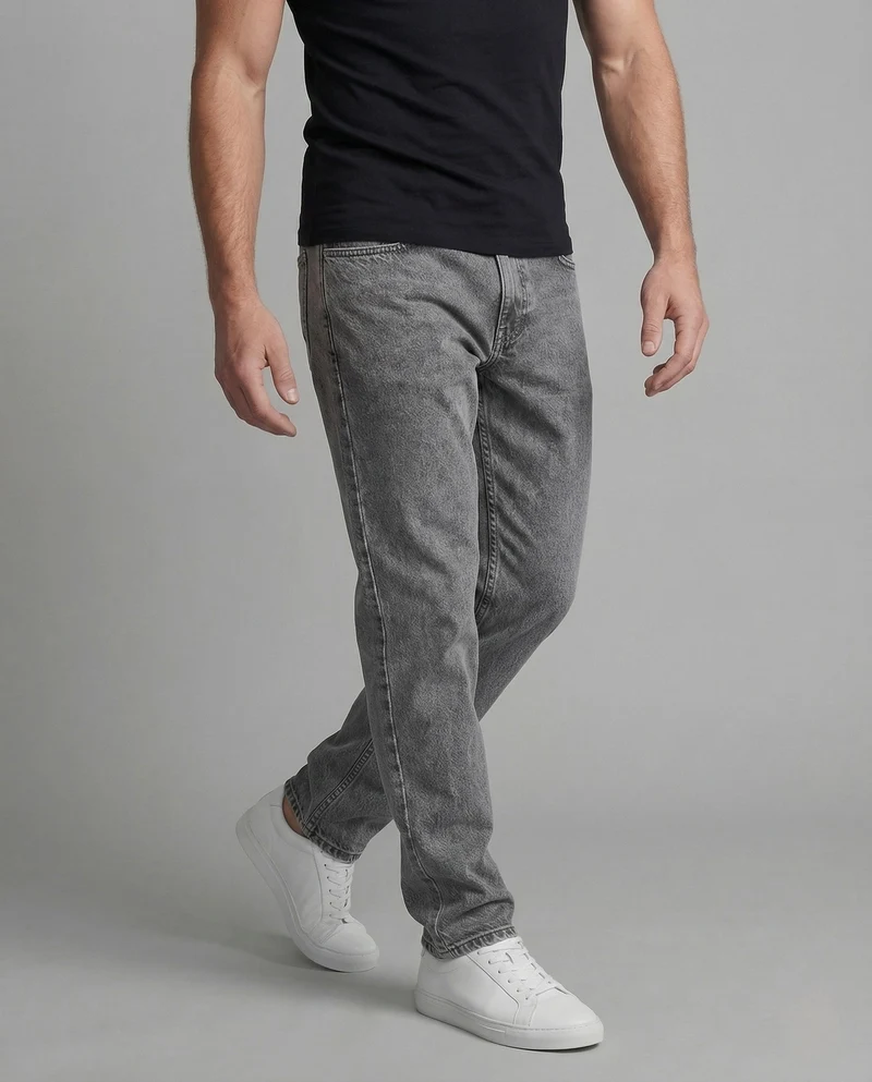 Herren Vintage Jeans Weit mit Tiefem Schritt