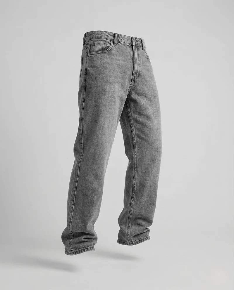 Herren Vintage Jeans Weit mit Tiefem Schritt