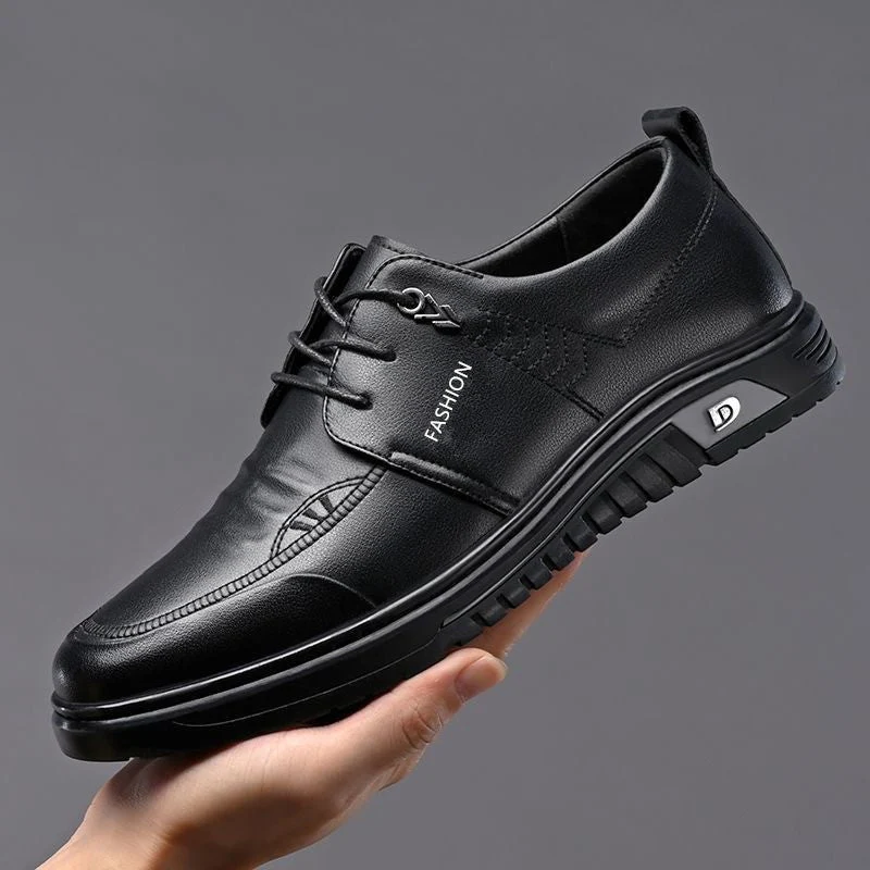 Herren Elegante Schnürschuhe aus hochwertigem Leder mit rutschfester Sohle