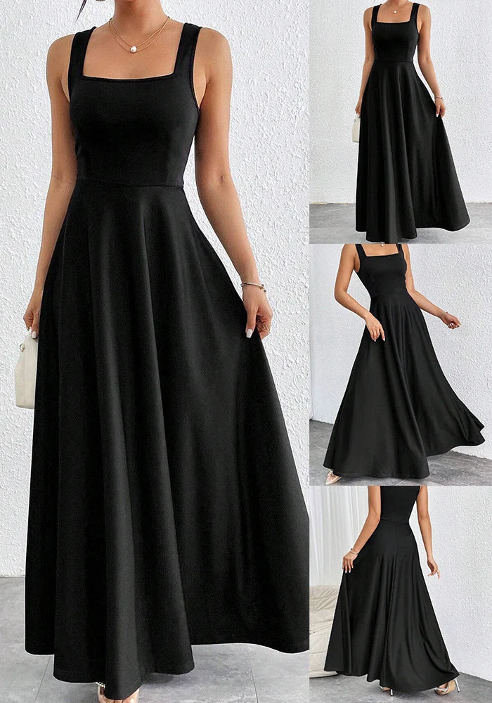 Elegantes Damen Maxikleid mit weichem Schnitt & quadratischem Ausschnitt Avellé