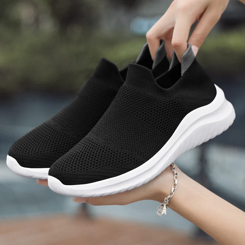 Damen Atmungsaktive Slip-On Sneakers mit stoßdämpfender Sohle