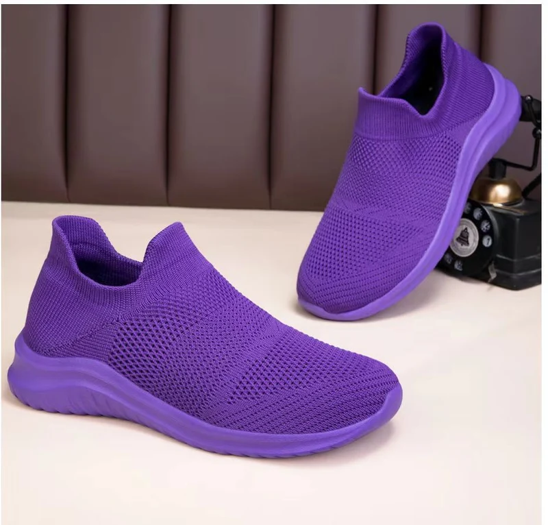Damen Atmungsaktive Slip-On Sneakers mit stoßdämpfender Sohle