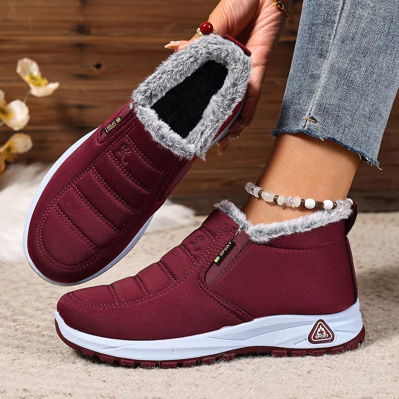Damen Winter Slip-On Sneaker | Warmes Futter & Rutschfeste Sohle | Große Größen