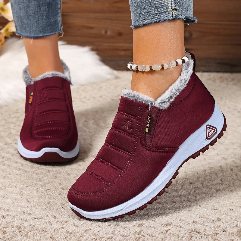 Damen Winter Slip-On Sneaker | Warmes Futter & Rutschfeste Sohle | Große Größen