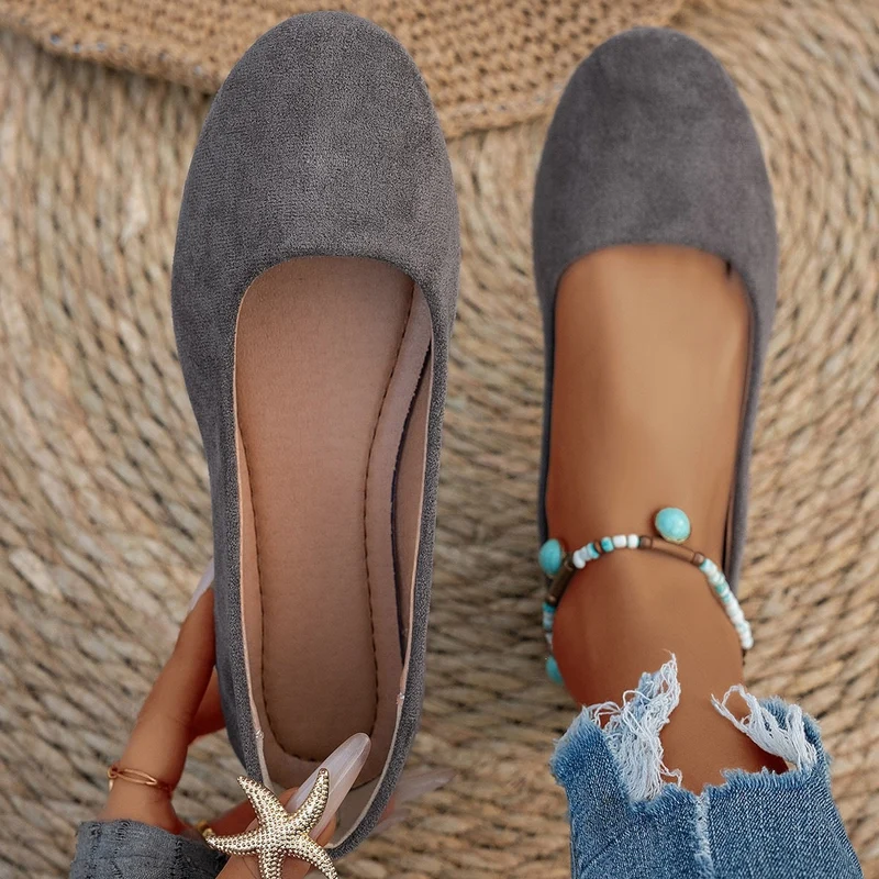 Damen Ballerinas aus weichem Wildleder