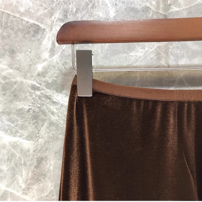 Damen Eleganter Maxirock aus schimmerndem Material Nord Taschen