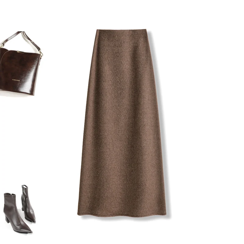 Damen Eleganter Maxirock aus hochwertigem Wollmix Nord Taschen