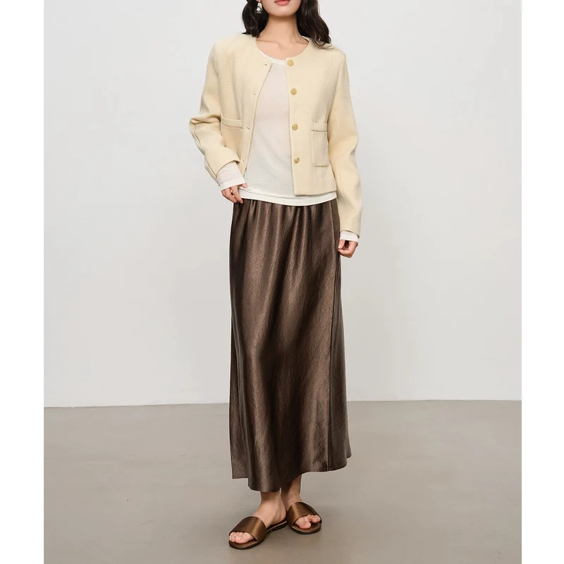 Damen Eleganter Maxirock aus hochwertigem Chiffon Nord Taschen