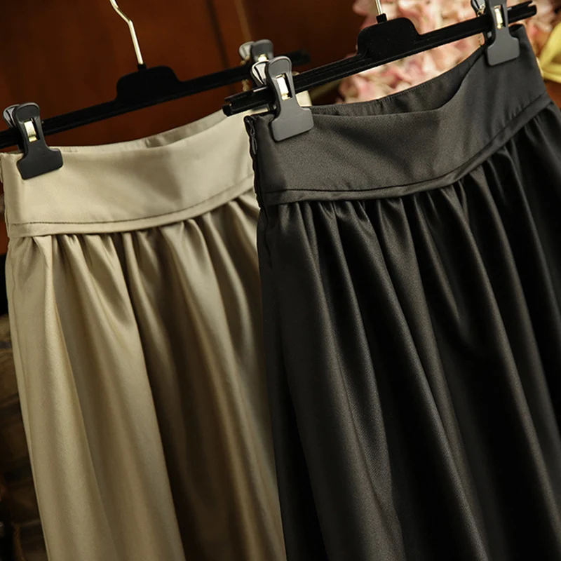 Damen Eleganter Maxirock aus fließendem Stoff Nord Taschen
