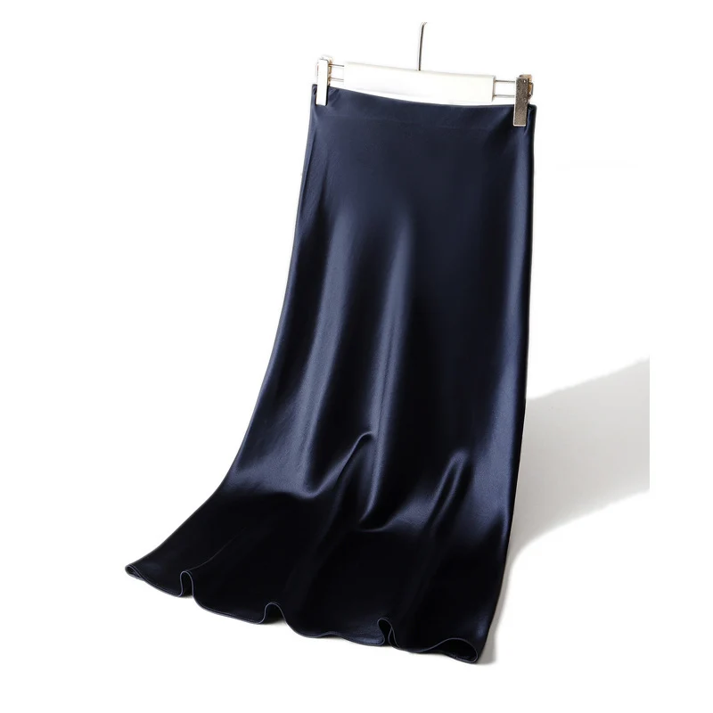 Damen Eleganter Maxirock aus fließendem Satin Nord Taschen