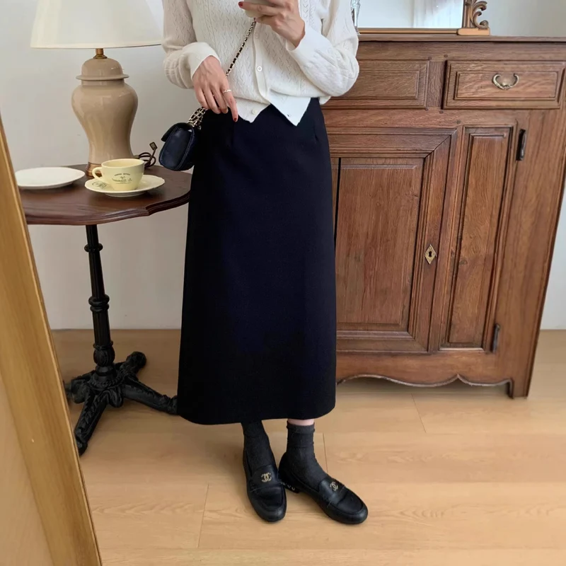 Damen Eleganter Maxi-Rock mit hohem Bund und zeitlosem Schnitt Nord Taschen