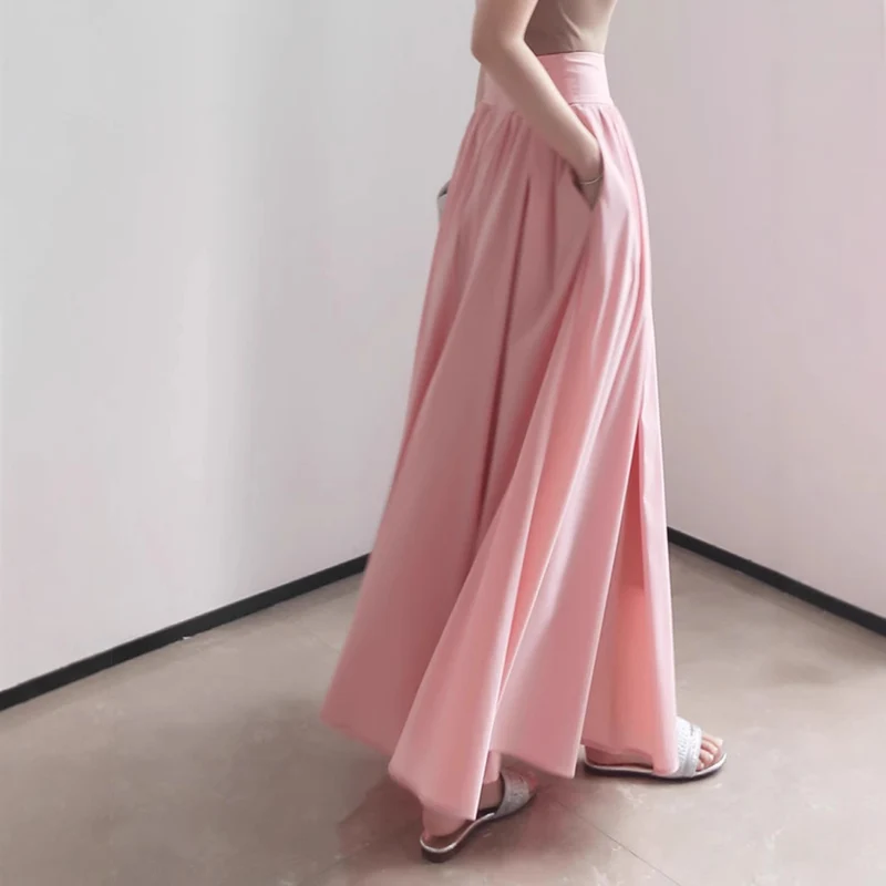 Damen Eleganter Maxi-Rock mit fließendem Schnitt Nord Taschen