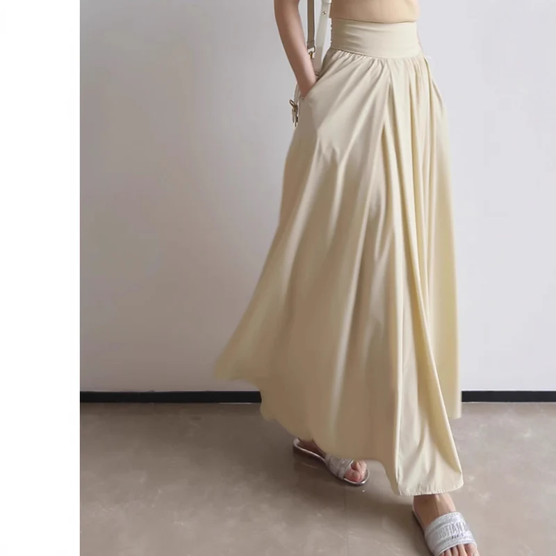 Damen Eleganter Maxi-Rock mit fließendem Schnitt Nord Taschen