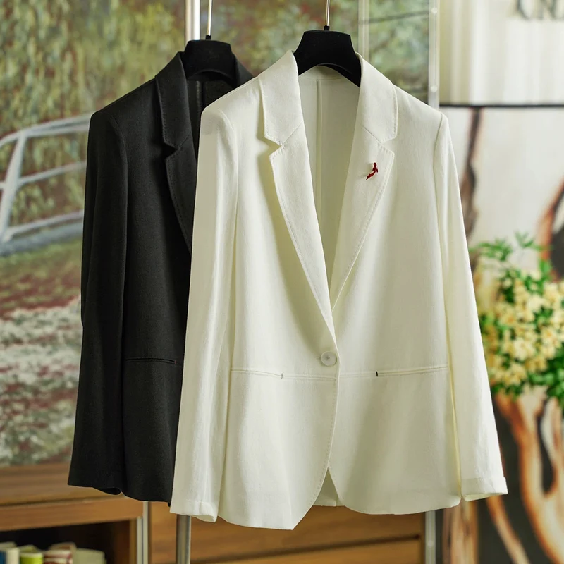 Damen Eleganter Leinenblazer Nord Taschen