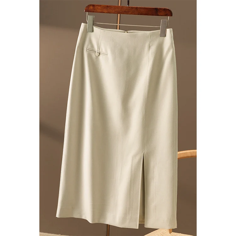 Damen Eleganter, hochausschnittiger Faltenrock Nord Taschen