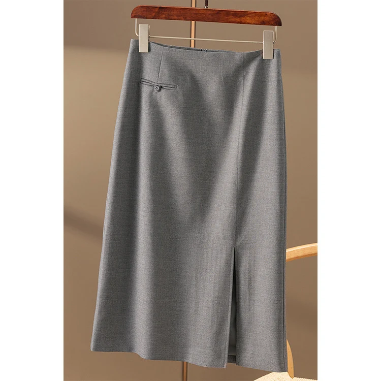Damen Eleganter, hochausschnittiger Faltenrock Nord Taschen