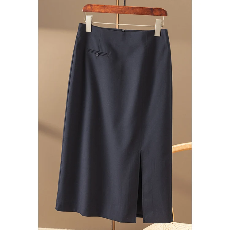 Damen Eleganter, hochausschnittiger Faltenrock Nord Taschen