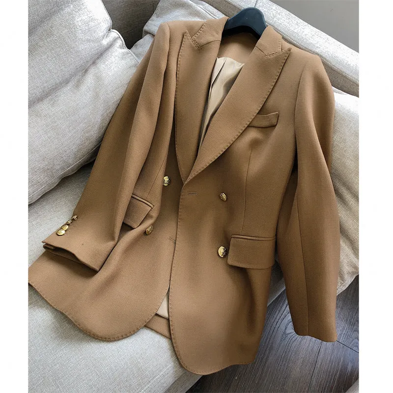 Damen Eleganter Doppeltbreasted Blazer Nord Taschen
