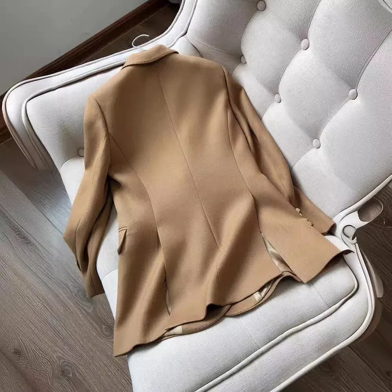 Damen Eleganter Doppeltbreasted Blazer Nord Taschen