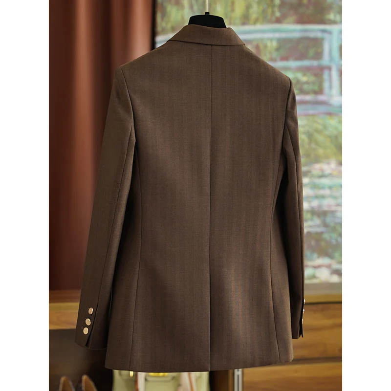 Damen Eleganter Doppeltbreasted Blazer Nord Taschen 1789269052
