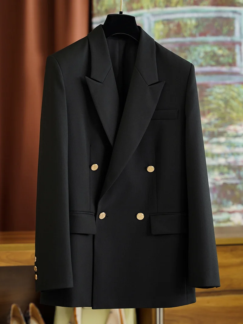 Damen Eleganter Doppeltbreasted Blazer Nord Taschen 1789269052