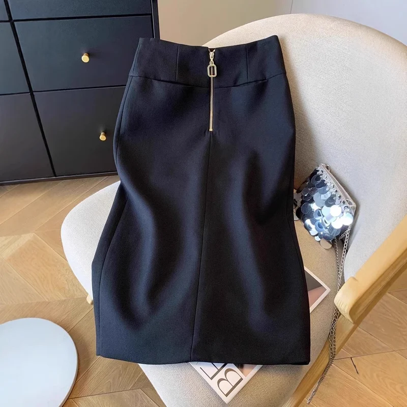 Damen Eleganter Bleistiftrock mit Reißverschluss Nord Taschen