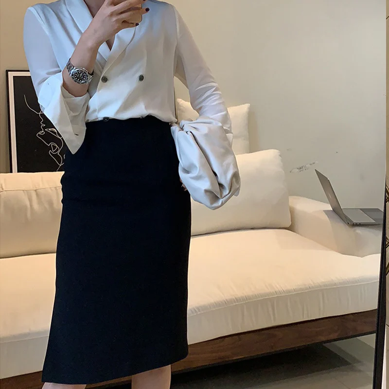 Damen Eleganter Bleistiftrock mit hohem Bund Nord Taschen