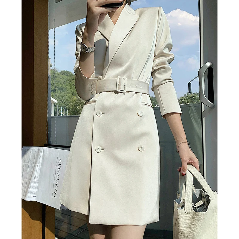 Damen Eleganter Blazer-Rock-Kleid Nord Taschen