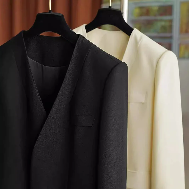 Damen Eleganter Blazer ohne Verschluss Nord Taschen