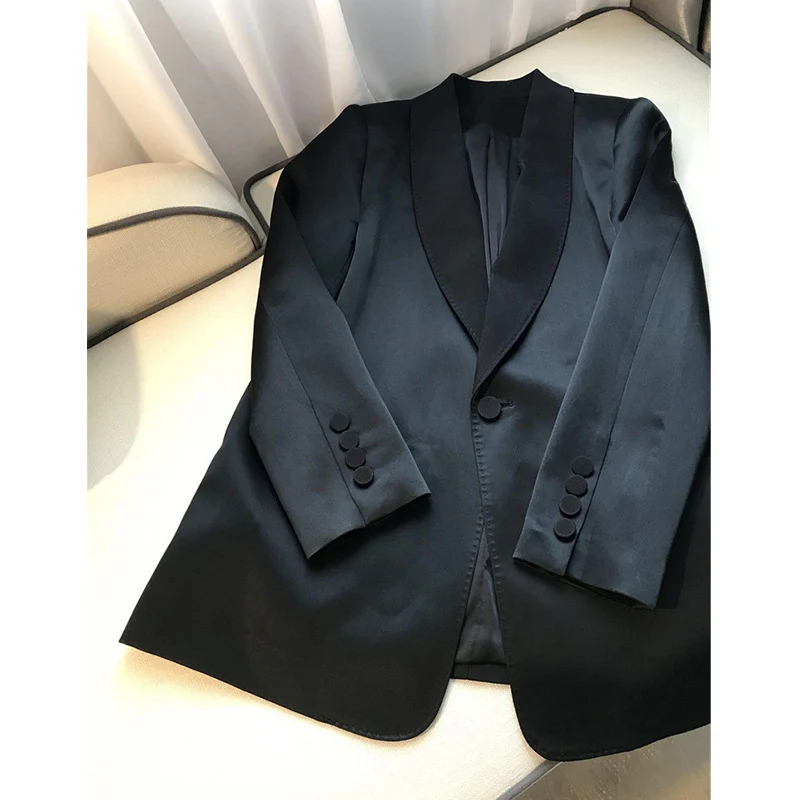 Damen Eleganter Blazer mit schickem Muster und hohem Kragen Nord Taschen