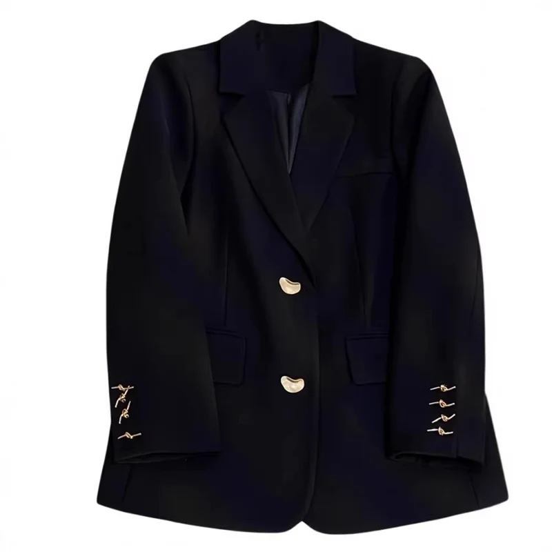 Damen Eleganter Blazer mit goldenen Details Nord Taschen