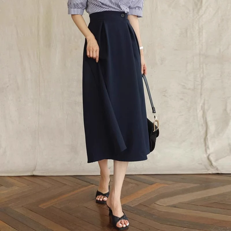 Damen Eleganter A-Linien Midi-Rock Nord Taschen