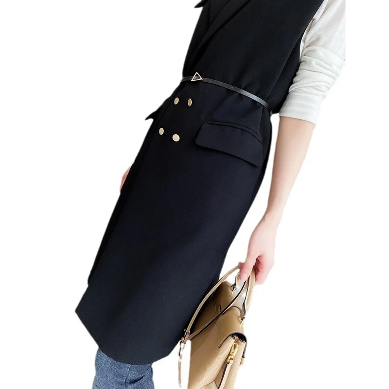 Damen Elegante Weste mit Gürtel Nord Taschen