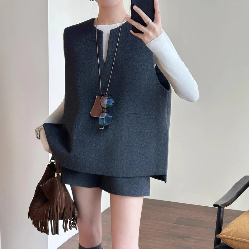 Damen Elegante Weste aus feinem Stoff Nord Taschen