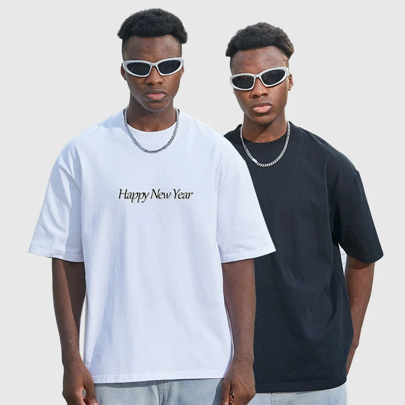 Herren Oversize T-Shirt aus schwerer Bio-Baumwolle mit weitem Schnitt Nord Taschen