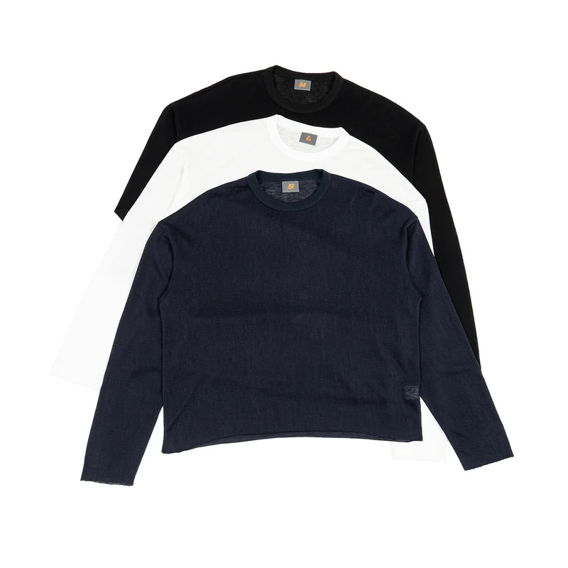 Herren Langarm Feinstrick-Pullover mit weiter Passform Nord Taschen