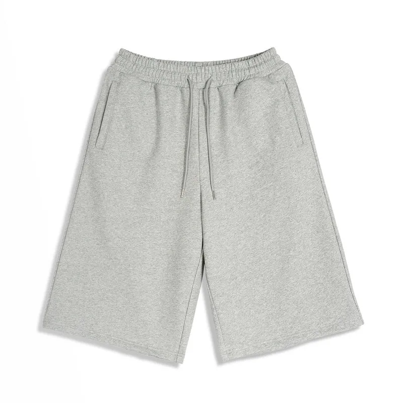 Herren Knieumspielende French-Terry Sweatshorts mit Kordelzug und gesticktem Wappen Nord Taschen