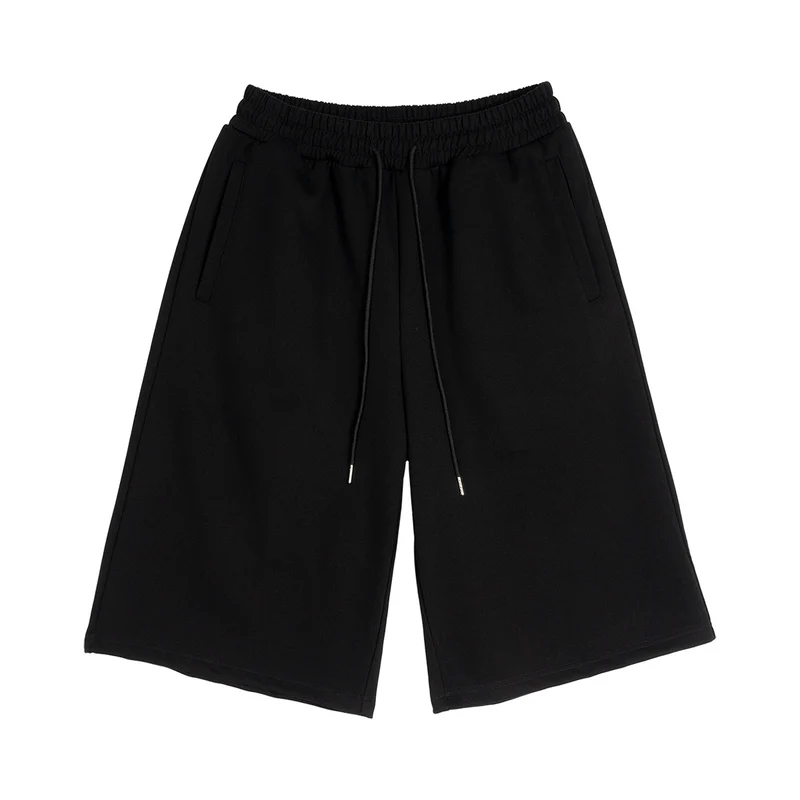 Herren Knieumspielende French-Terry Sweatshorts mit Kordelzug und gesticktem Wappen Nord Taschen