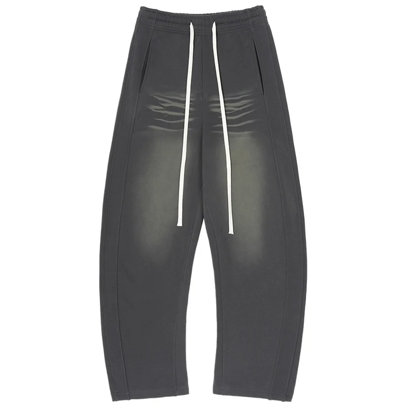 Herren Baggy-Sweathose mit tiefer Schrittpartie, kontrastierenden Ziernähten und extra langen Kordeln Nord Taschen