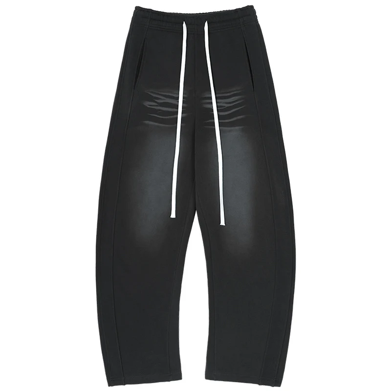 Herren Baggy-Sweathose mit tiefer Schrittpartie, kontrastierenden Ziernähten und extra langen Kordeln Nord Taschen