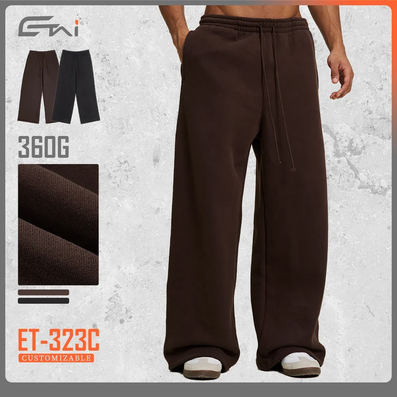 Damen weite hochtaillierte Sweathose mit Kordelzug und geradem Bein Nord Taschen