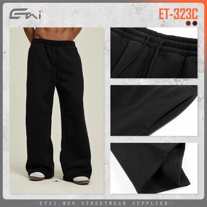 Damen weite hochtaillierte Sweathose mit Kordelzug und geradem Bein Nord Taschen