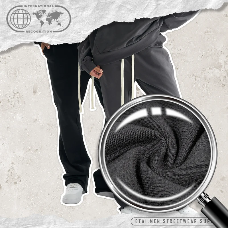 Damen Schlaghose aus French-Terry mit weitem Bein und Kordelzug Nord Taschen