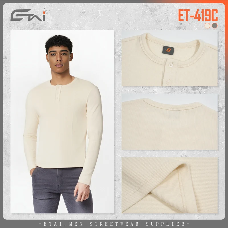 Damen Langärmliges Thermo-Henleyshirt Nord Taschen