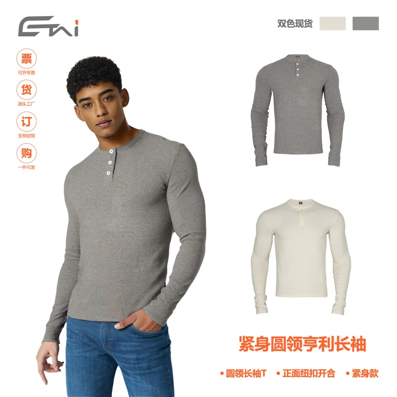 Damen Langärmliges Thermo-Henleyshirt Nord Taschen