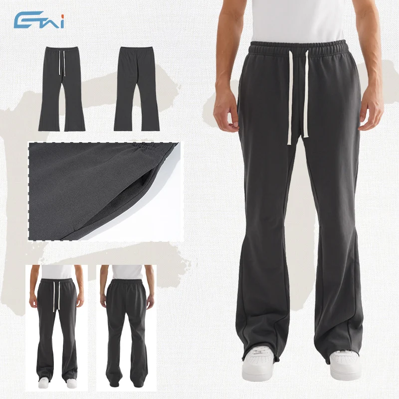 Damen Flared Sweathose mit weitem Bein, elastischem Bund und Kordelzug Nord Taschen