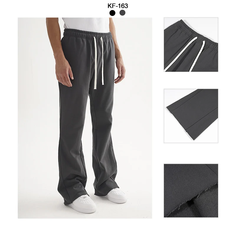 Damen Flared Sweathose mit weitem Bein, elastischem Bund und Kordelzug Nord Taschen